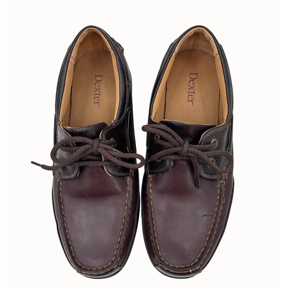 Dexter Mens Brown Leather Boat Shoes Size 7.5 - Picture 4 of 9
